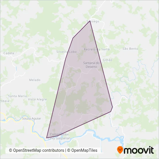 Prefeitura de Santana do Deserto coverage area map