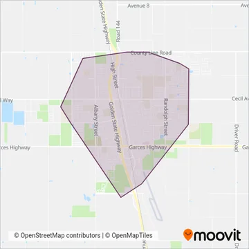 DART coverage area map