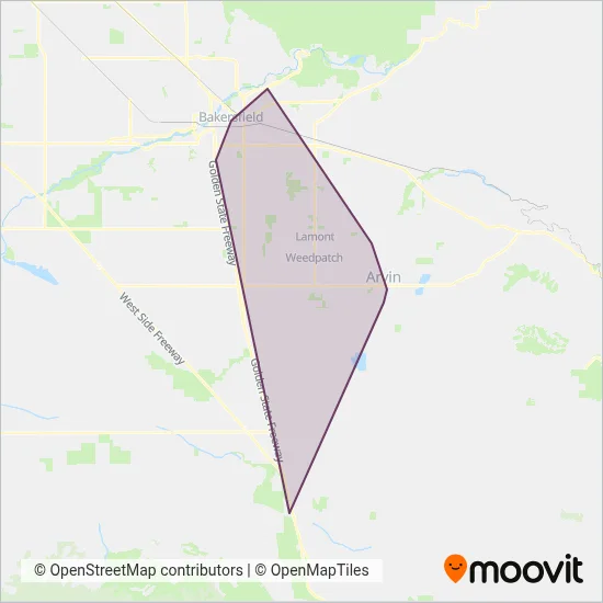 Arvin Transit coverage area map