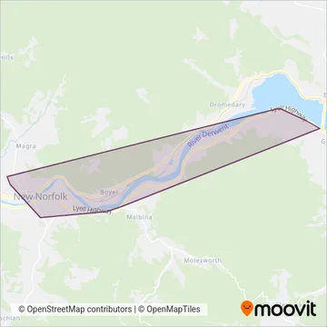 O'Driscoll Coaches coverage area map