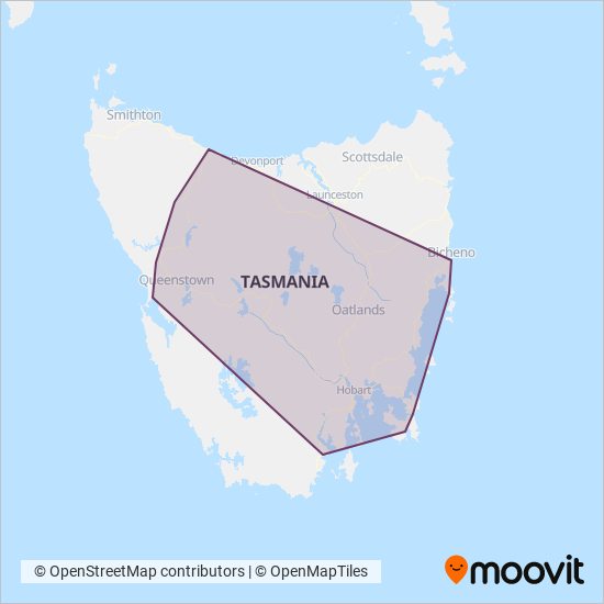 Tassielink coverage area map