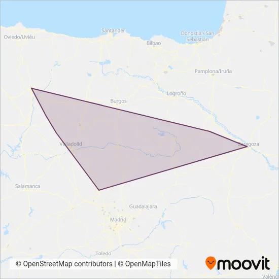 Cobertura del mapa de Linecar