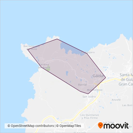 Guaguas Guzmán coverage area map