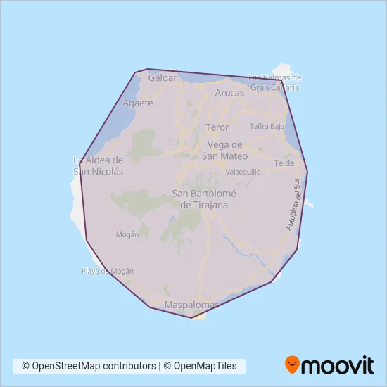 Cobertura del mapa de Guaguas Global
