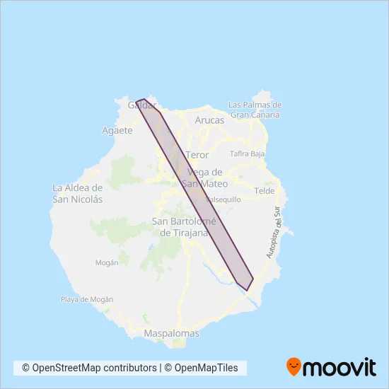 GUMIDAFE / alsa (TRANSPORTE DE GRAN CANARIA) coverage area map