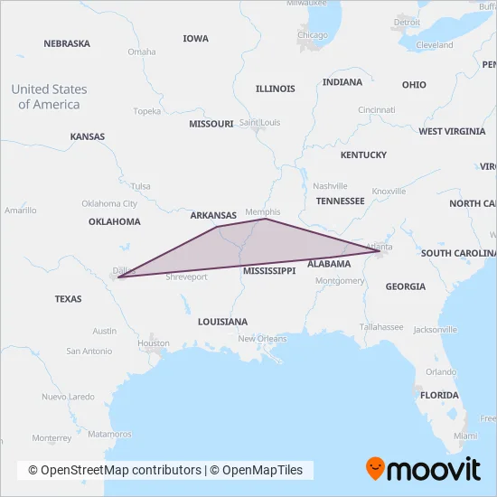 Megabus coverage area map