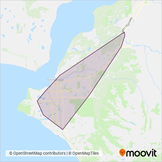 Municipality of Anchorage People Mover coverage area map