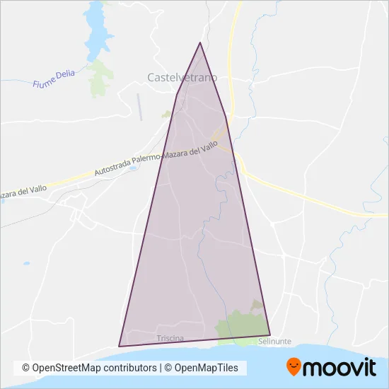 Area coperta dal servizio di Autoservizi Salemi