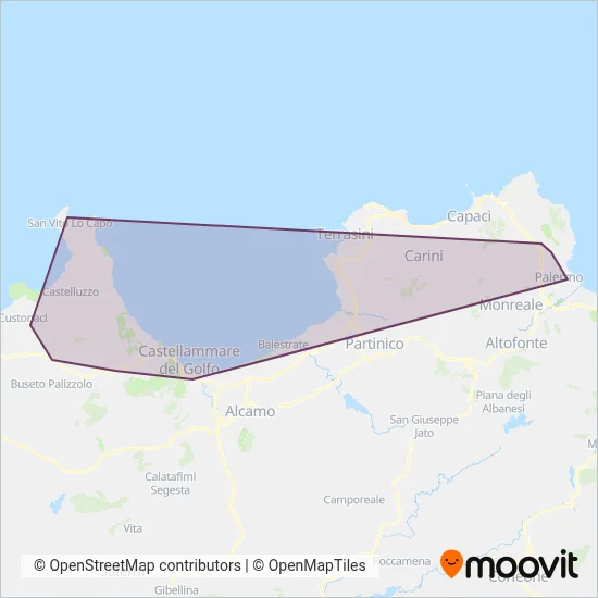 Area coperta dal servizio di Autoservizi Russo