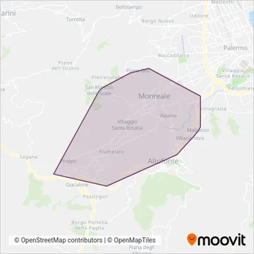 Autolinee Giordano S.r.l coverage area map