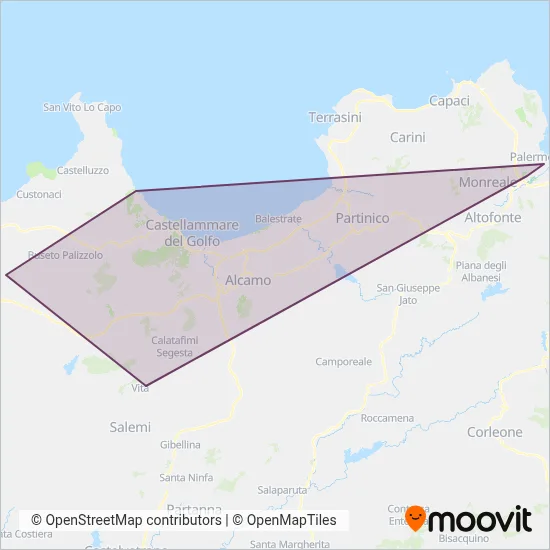 Area coperta dal servizio di Tarantola & Cuffaro