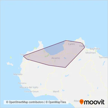 Segesta Autolinee coverage area map