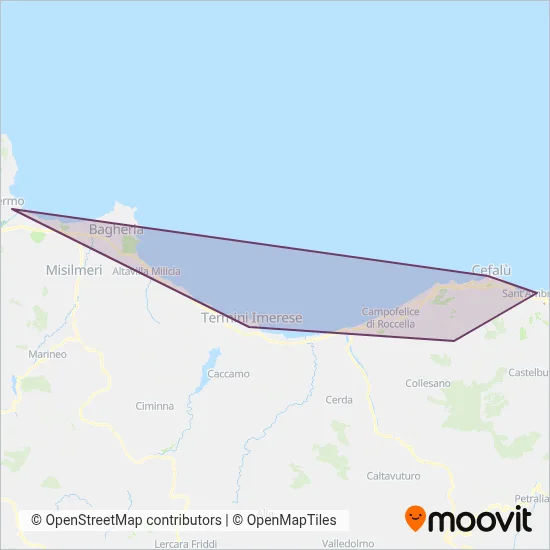 Area coperta dal servizio di Sommatinese Viaggi
