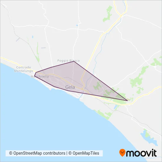 Area coperta dal servizio di SAIS Gela