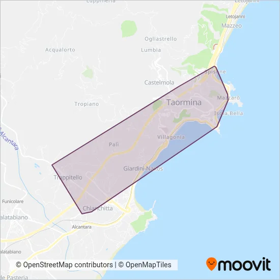 ASM coverage area map