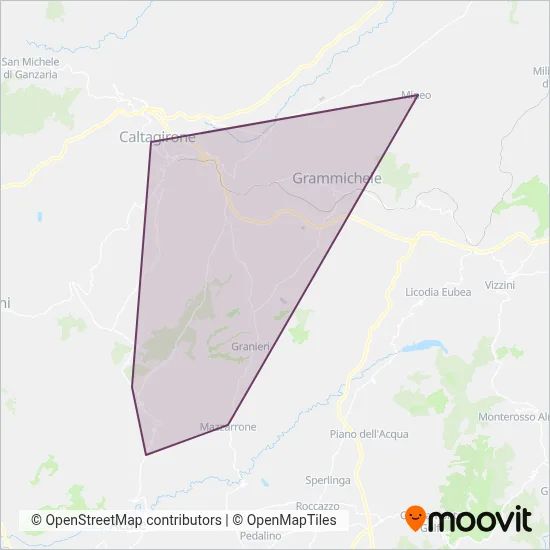 Area coperta dal servizio di Autolinee Regionali Srl