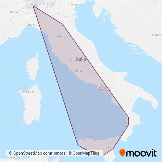 Area coperta dal servizio di Autoservizi Salemi
