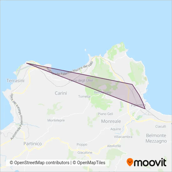 Area coperta dal servizio di Prestia e Comande