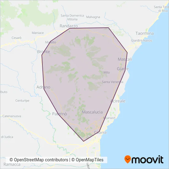 Area coperta dal servizio di FCE (Bus)