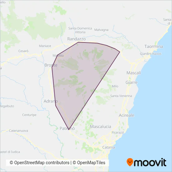 Area coperta dal servizio di FCE (Treno)