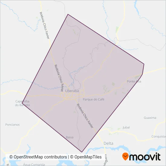 São Geraldo coverage area map
