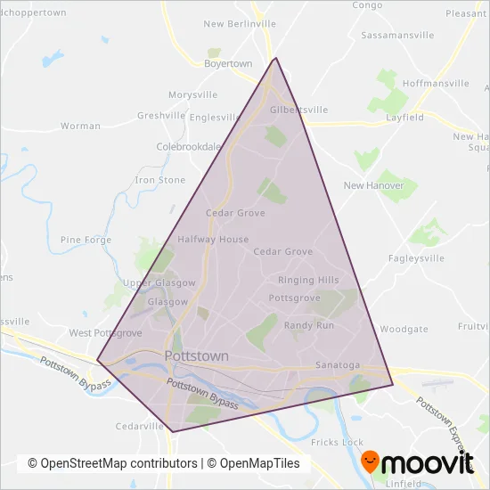 PART coverage area map
