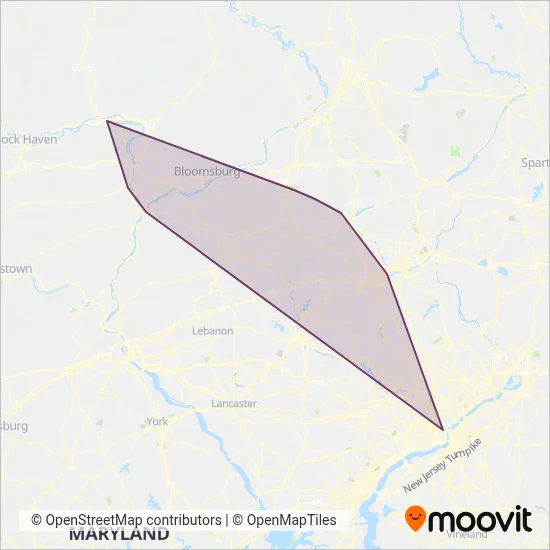Fullington Tours coverage area map
