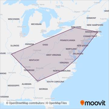 Greyhound-us coverage area map