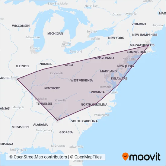 Greyhound-us coverage area map
