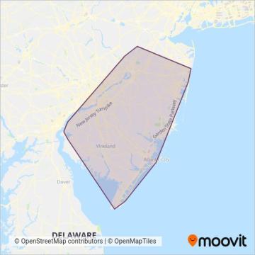 NJ Transit coverage area map