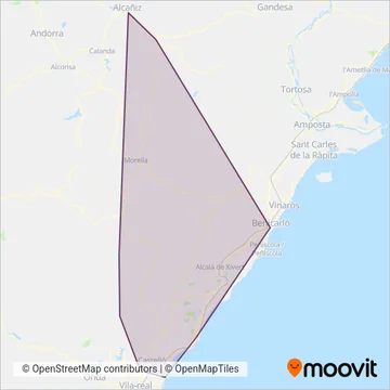 Autos Mediterráneo coverage area map