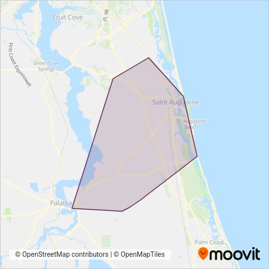 Sunshine Bus Company coverage area map