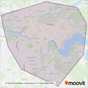 Схема покрытия компании Kauno miesto savivaldybės administracija (Автобус)