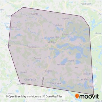 Схема покрытия компании Molėtų r. sav.