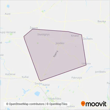 Joniškio r. sav. coverage area map