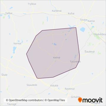 Схема покрытия компании Kelmės r. sav.
