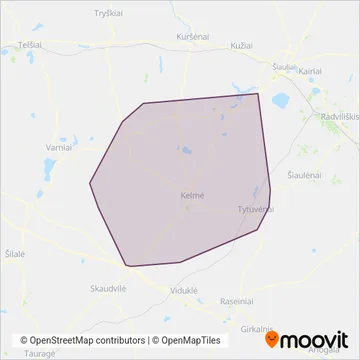 Схема покрытия компании Kelmės r. sav.
