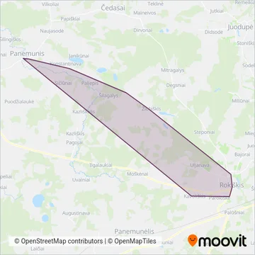 Схема покрытия компании Rokiškio r. sav.