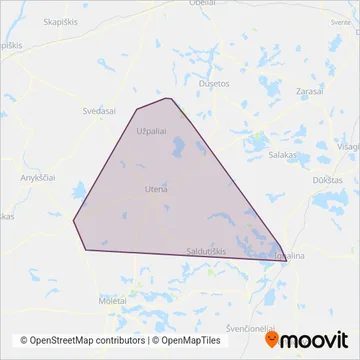 Utenos r. sav. coverage area map