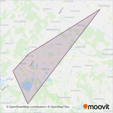 Схема покрытия компании Šiaulių m. sav.