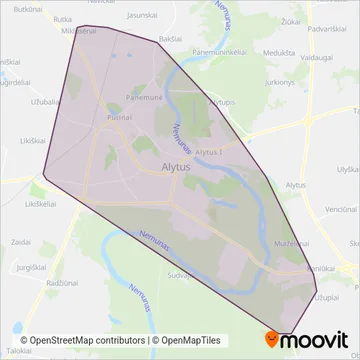 Alytaus m. sav. coverage area map