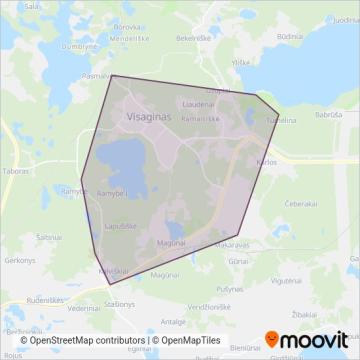 Схема покрытия компании Visagino sav.