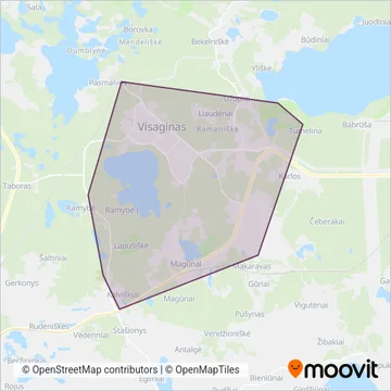 Схема покрытия компании Visagino sav.
