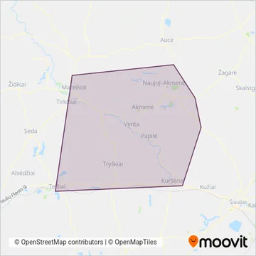 Akmenės r. sav. coverage area map