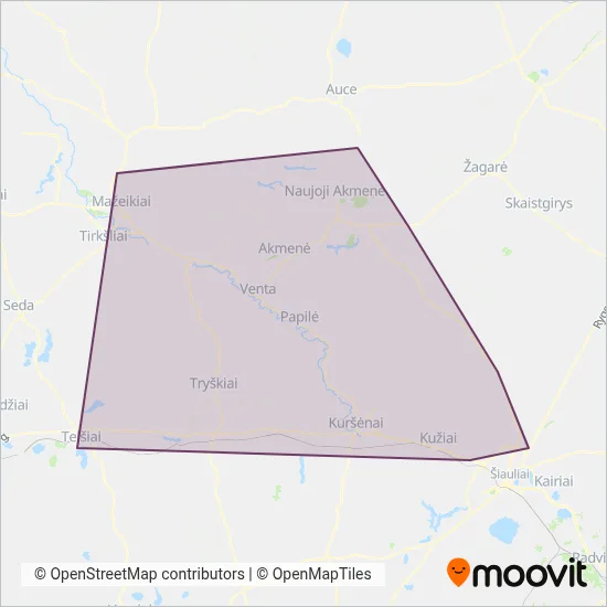 Akmenės r. sav. coverage area map