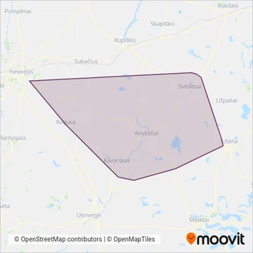 Схема покрытия компании Anykščių r. sav.