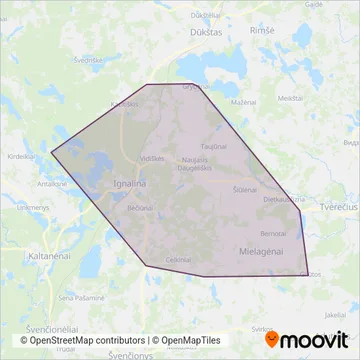 Схема покрытия компании Ignalinos r. sav.