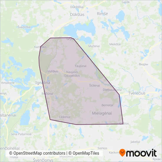 Ignalinos r. sav. coverage area map