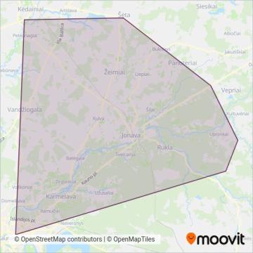 Схема покрытия компании Jonavos r. sav.
