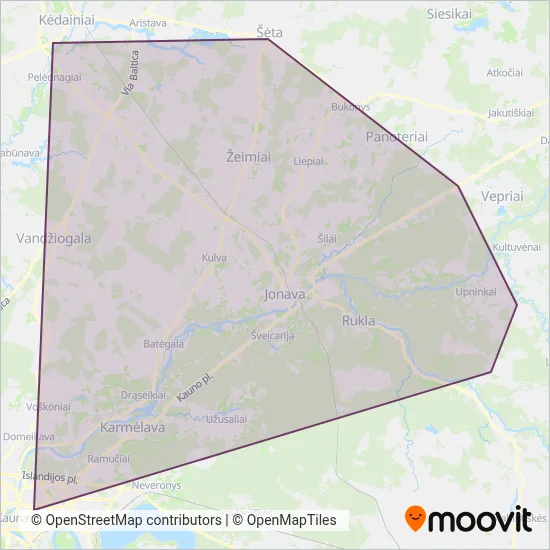 Jonavos r. sav. coverage area map